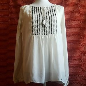 Banana Republic blouse with black accent